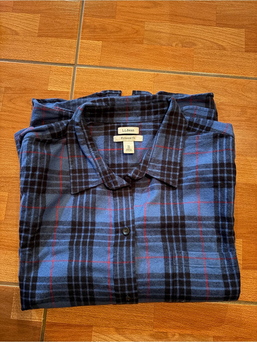 L.L.Bean Authentic Scotch Plaid Flannel Shirt 💙🩵